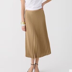 J. Crew Gold Pleated Gwyneth Skirt